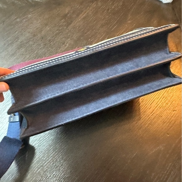 Tory Burch T Monogram Jacquard Shoulder/Crossbody Bag navy blue - Picture 7 of 10